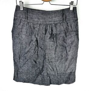 Banana Republic Women Skirt Women Linen A Line Zipper Stretch Lined